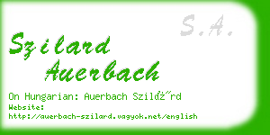 szilard auerbach business card